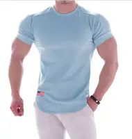 Fünf männer Großhandel Männer Muscle Fit T Shirts Groß Benutzerdefinierte Fitness T-shirt