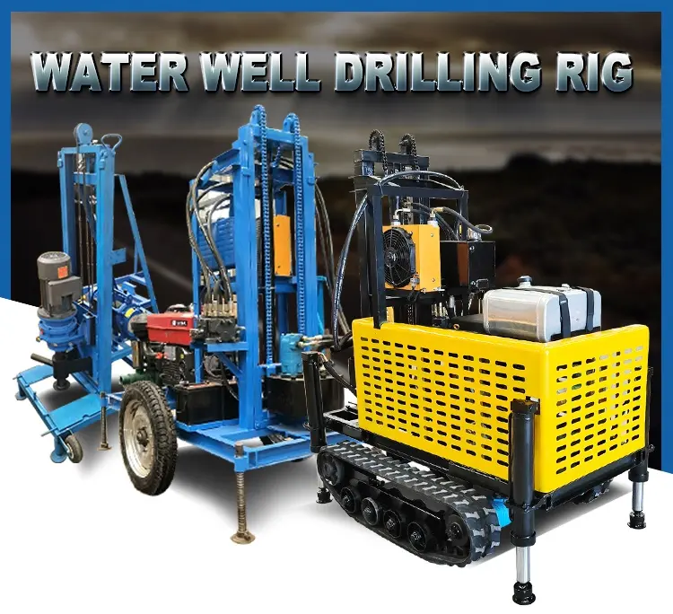 100m 120m 150m 180m 200m Portable Water Well Drilling Rig with Diesel Engine