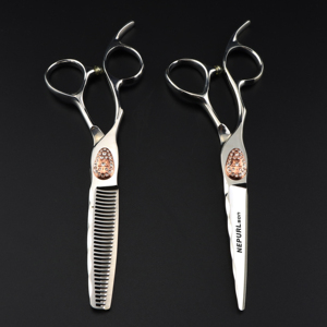 Kéo cắt tóc chuyên nghiệp NEPURLson Diamond 6.0 inch, tay trái, chất lượng tốt, kiểu dáng mới, thời trang, kéo thẳng, kéo răng lược - Product Image 2