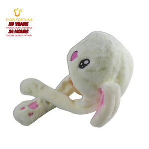 Chapeau unisexe de lapin animal mignon avec oreilles mobiles casquette de fête d'hiver drôle pour enfants adultes fonction de pompage d'air pour la pêche en gros - Product Image 5