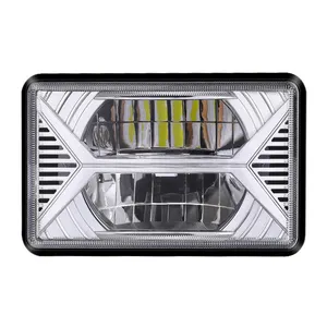 Jalan hukum SAE disetujui Otomotif 60W Hi balok rendah persegi panjang 4X6 lampu depan Led