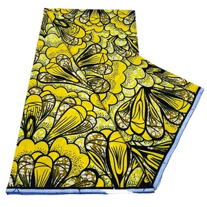 Tela <span class=keywords><strong>de</strong></span> Organza Africana con Estampado <span class=keywords><strong>de</strong></span> Cera, 100% Algodón Orgánico Ignífugo para Ropa, Bolsos, Camisas y Vestidos - Product Image 6