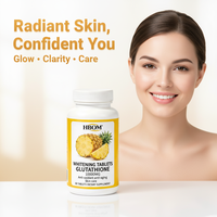 Complément OEM pour l'éclaircissement de la peau et la santé anti-âge, Vitamine C végétarienne, Collagène, Comprimés de L-glutathion