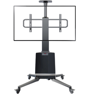 Supporto motorizzato a soffitto per TV e tablet, con base mobile, per caminetto elettrico, acquario, tavolo a colonna in vetro regolabile a movimento completo - Product Image 6