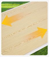 Table pliante rectangulaire réglable en hauteur, portable, pour pique-nique en plein air, camping, barbecue