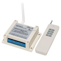 Télécommande RF sans fil longue portée 15km Code d'apprentissage Rechargeable 12V/24V pour contrôle de porte domotique 315/433.92MHz