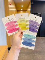 Nouveauté simple mode pinces à cheveux ensemble de 3 épingles à cheveux dégradé de couleur 6.5cm petits clips en métal pour filles accessoires de cheveux