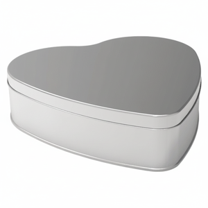 HEART SHAPE Lata 1 lt Corazón Chocolate Caja de metal sin costuras 205x195mm x H45mm Tapa deslizante - Product Image 2