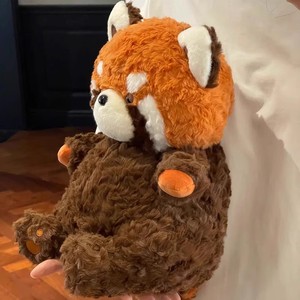 Simpatico <span class=keywords><strong>Panda</strong></span> <span class=keywords><strong>rosso</strong></span> e procione peluche morbidi giocattoli cartoni animati personalizzati pieni <span class=keywords><strong>di</strong></span> cotone PP compagni <span class=keywords><strong>di</strong></span> sonno - Product Image 1