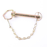 Pasador de Enganche de Acero de Alta Resistencia, Pasador de Seguridad, Pasador de Resorte, Pasador de Remolque, Pasador de Cadena Galvanizado, Pasador de Enganche para Tractores con Accesorios de Cadena