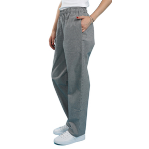 <span class=keywords><strong>Pantalon</strong></span> de chef à carreaux <span class=keywords><strong>noir</strong></span> et blanc unisexe <span class=keywords><strong>Pantalon</strong></span> de <span class=keywords><strong>serveuse</strong></span> de restaurant - Product Image 2