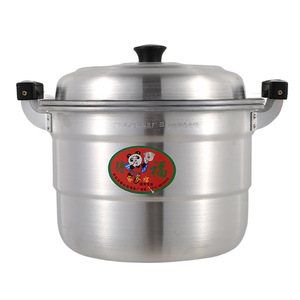 Double Layer Aluminum <b>Steamer</b> Pot Thickened 32cm Gas Stove Use Household Soup Water Pot Large Capacity Fish <b>Steamer</b> - Product Image 1