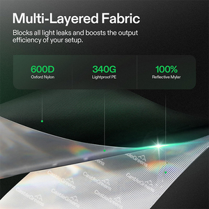 80X80X200Cm Indoor Hydrocultuur Voor Kweektent Met Stalen/Metalen Frame Mylar Materiaal Complete <span class=keywords><strong>Kit</strong></span> Voor Thuisbeplanting Buitenshuis - Product Image 4