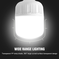Prix de gros Huahuang forme en T 5W 10W 15W 20W 30W 40W 50W 60W SKD PP B22 E27 ampoules LED