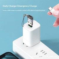 Adaptateur USB 2.0 Femelle vers Mâle vers Type-C avec Alimentation pour Téléphones Mobiles Modèle Expédition Rapide En Stock