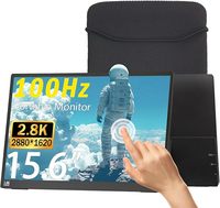 Monitor Portátil con Pantalla Táctil de 15.6 Pulgadas, 2880x1620, 100Hz, Tiempo de Respuesta de 7ms, Extensor de Pantalla para Portátil con Soporte Ajustable de 45 Grados