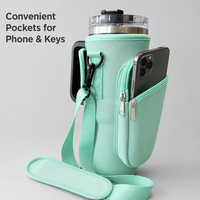Pochette isotherme haute performance en néoprène pour gobelet de 40 oz, idéale pour les kits de randonnée et de camping professionnels