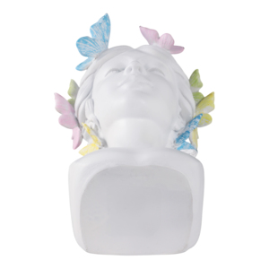 Vaso per Fiori a Forma di Busto Femminile con Farfalle, Decorazione per Interni ed Esterni in Resina - Product Image 6