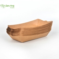Senang02 – plateau en papier Kraft pour Hot-Dog 1/4 Lb, petite assiette en papier avec emballage en Pla