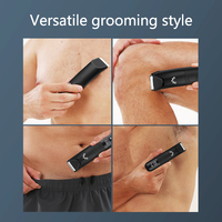 Resuxi 8118 Tondeuse corporelle indolore pour homme, tondeuse pour les parties intimes, écran LCD, rasoir électrique, étanche IPX7