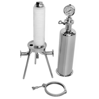 Élément de filtre à eau de crépine de cartouche d'acier inoxydable de qualité alimentaire chimique sanitaire concurrentiel Micro-filtre