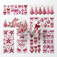 Paquete Surtido de Pegatinas de Cristal Autoadhesivas Universales para Múltiples Superficies, con Diseños de Dibujos Animados, para Vasos y Tazas, en Formato UV