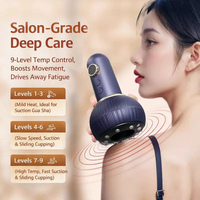 Soin ciblé : Ventouses dynamiques à aspiration réglable, chaleur, massage électrique, brosse de massage des méridiens pour le drainage corporel et le soulagement des douleurs lombaires et des épaules