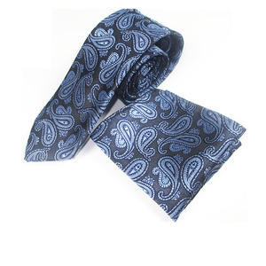 Corbata de tinte personalizada para hombre, ropa Formal de seda, poliéster, estilo Paisley, corbata, conjunto cuadrado de bolsillo, accesorios para traje de boda de negocios - Product Image 5