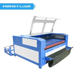 Perfect Laser-160100 Enclosed 60w/90w/100w Co2 laser cutting Fabric machine with Auto feeding System