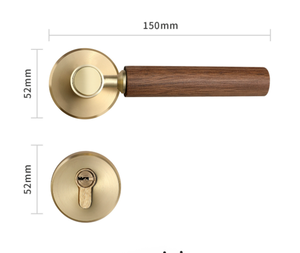 シンプルなスタイルの高品質両手用室内ドアハンドル、簡単な取り付け、静音磁気吸着ドアロック - Product Image 4