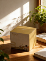 Boîte d'emballage pour théière en carton écologique réutilisable autoportante avec laminage mat, fermeture magnétique, portable et étanche