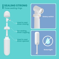 Bouteille de douche anale portative de 380 ml, douche à jet manuelle, bouteille d'énema, bidet portable en plastique écologique pour adultes