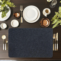 Style chaud gris polyester feutre luxe carré napperons nouveau modèle mariage thé Bar sous-verres pour nourriture bière Table tampons