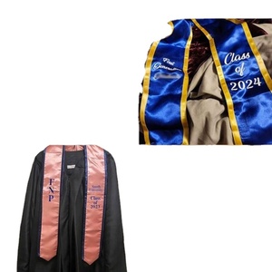 Estola de Graduación Personalizada 2024, Diseño Exclusivo, Material de Poliéster Satinado de Seda, Bordado, Regalo para Ceremonia de Graduación - Product Image 3
