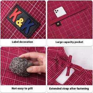 High-Grade Pure Cotton Women's Long-Sleeved Overalls Breathable Anti-Fouling <b>Kitchen</b> Work Clothes Sleeves Fashionable <b>Apron</b> - Product Image 4