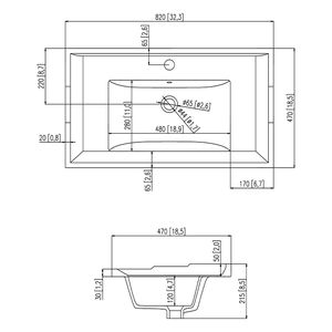 Lavabo Rectangular Profundo de Cerámica Blanca Moderna, Directo de Fábrica, con Acabado Autolimpiante, Ecológico, para Baño - Product Image 6