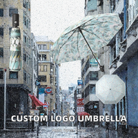 Parapluie pliant 3 volets entièrement automatique 190T moderne avec impression de logo personnalisé, portable, imperméable, pour adultes, parapluie droit professionnel
