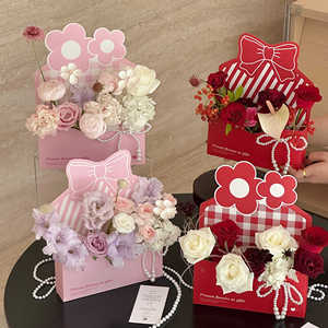 Scatola per Fiori in Cartone Bianco Personalizzabile per Piccole Imprese, Riutilizzabile, Elegante, a Colore Fisso, per Festival - Product Image 4