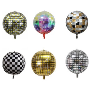 4D Disco Round <strong>Aluminum</strong> <strong>Foil</strong> Party Supplies Holiday Celebration <strong>Aluminum</strong> Metallic <strong>Foil</strong> <strong>Balloon</strong> Characters - Product Image 2