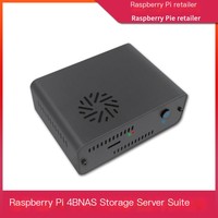 Raspberry Pi Generasi ke-4 Tipe B 4B NAS Server Penyimpanan Jaringan Kotak Cangkang Papan Ekspansi Hard Disk SATA 2.5-inci