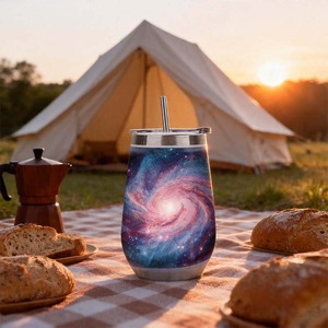 12oz/360ml New Design Double Layer Cup Stainless Steel Insulated Tumbler Full Color Printing With <b>Straw</b> - Product Image 1