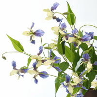 Haut de gamme 75cm Real Touch Artificielle Bleu Iris Fleur De Lis Fleurs pour La Maison Hôtel De Mariage Graduation Halloween Décoration