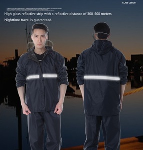 Áo Mưa Mưa Quần Phù Hợp Với Mưa Bão Bằng Chứng Ngoài Trời Xe Máy Takeaway Người Đàn Ông Cưỡi Phản Quang Chia Áo Mưa - Product Image 6