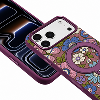 Casing Ponsel Anti Jatuh dengan Pelindung Lensa dan Penyangga Putar Bermotif Cork, Kompatibel dengan Apple 18/17/16/15/14 Pro/Pro Max Series