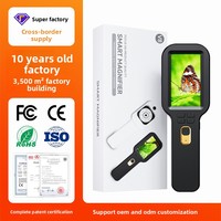 Factory Supply 500X Handheld Digital Magnifier HD Screen Rechargeable with LED and UV Light for Education Science Hobbyists