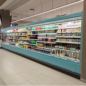 Réfrigérateur-<span class=keywords><strong>congélateur</strong></span> <span class=keywords><strong>vertical</strong></span> multi-étagères à refroidissement par air, 4 niveaux, pour supermarché, boissons, légumes, fruits - Product Image 3