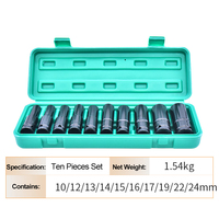 Jeu de douilles à choc robustes en chrome de 8 à 32 mm (1 1/2 po) pour le démontage des vis de pneus (OEM)