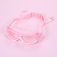 Lunettes de natation pour enfants avec bouchons d'oreilles, anti-buée, étanches, anti-UV, vision claire