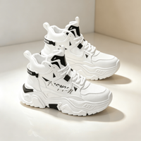 Vente en gros directe usine : Baskets montantes épaisses pour hommes, semelle à amorti épais, rehaussantes, style streetwear décontracté