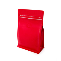 Sacs à café en aluminium noir mat, imprimés sur mesure, réutilisables, avec fermeture éclair latérale et valve, pochettes carrées autoportantes pour emballage de grains de café